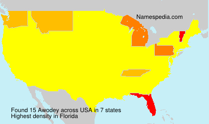 Surname Awodey in USA Surname Awodey in USA
