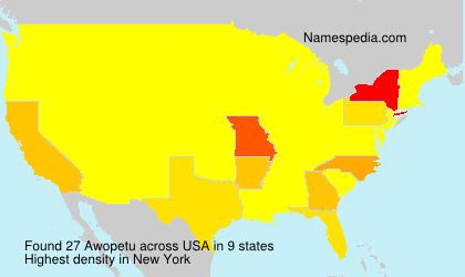 Surname Awopetu in USA Surname Awopetu in USA