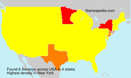 Surname Awotoye in USA Surname Awotoye in USA
