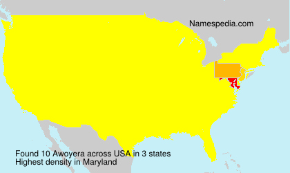 Surname Awoyera in USA Surname Awoyera in USA