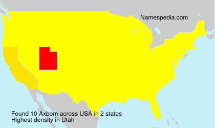Surname Axbom in USA Surname Axbom in USA