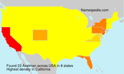 Surname Axelman in USA Surname Axelman in USA
