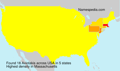 Surname Axiotakis in USA Surname Axiotakis in USA