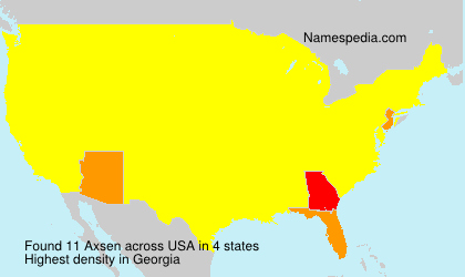Surname Axsen in USA Surname Axsen in USA