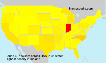 Surname Axsom in USA Surname Axsom in USA