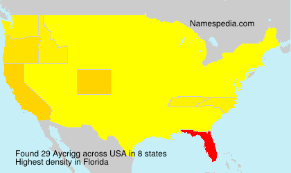 Surname Aycrigg in USA Surname Aycrigg in USA