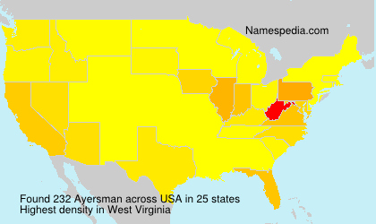 Surname Ayersman in USA Surname Ayersman in USA