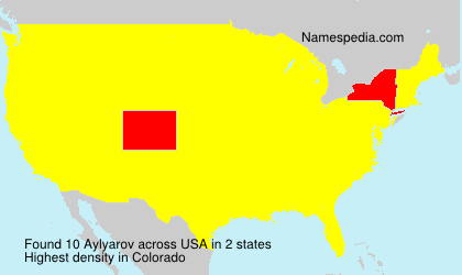 Surname Aylyarov in USA