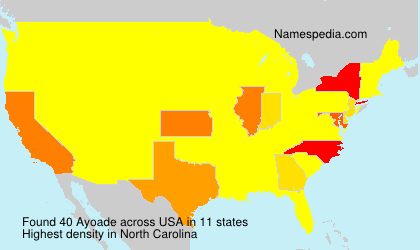 Surname Ayoade in USA Surname Ayoade in USA