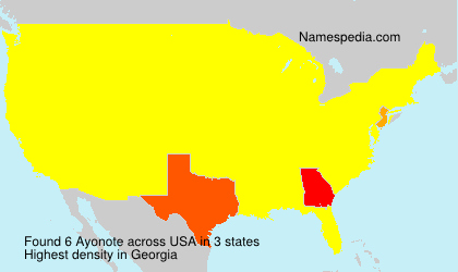 Surname Ayonote in USA Surname Ayonote in USA