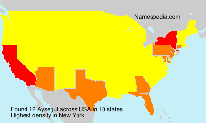 Surname Aysegul in USA Surname Aysegul in USA