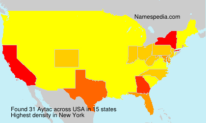 Surname Aytac in USA