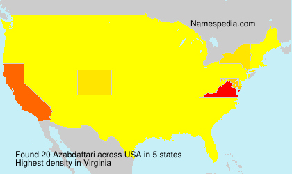 Surname Azabdaftari in USA