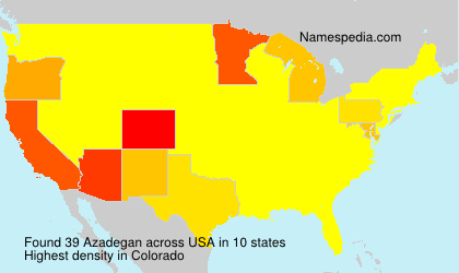 Surname Azadegan in USA Surname Azadegan in USA