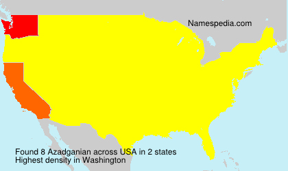 Surname Azadganian in USA Surname Azadganian in USA