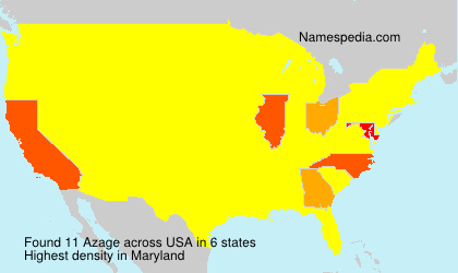 Surname Azage in USA Surname Azage in USA