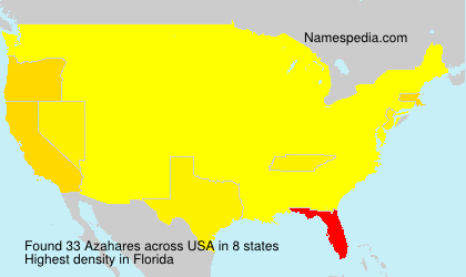 Surname Azahares in USA
