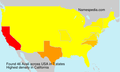 Surname Azali in USA