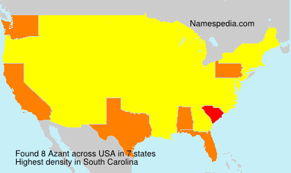 Surname Azant in USA