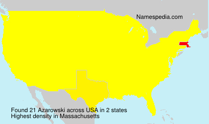 Surname Azarowski in USA Surname Azarowski in USA