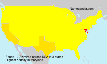 Surname Azimirad in USA Surname Azimirad in USA