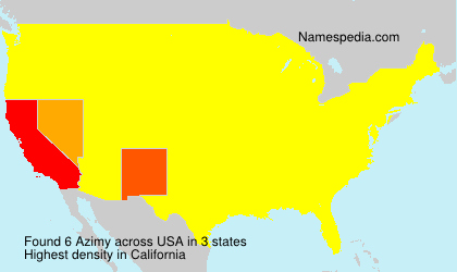 Surname Azimy in USA Surname Azimy in USA