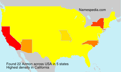 Surname Azmon in USA Surname Azmon in USA