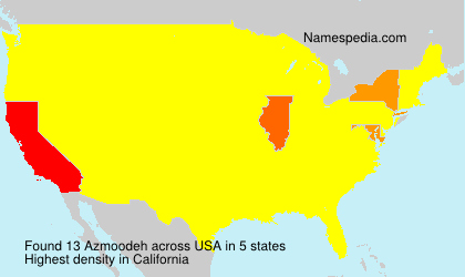 Surname Azmoodeh in USA Surname Azmoodeh in USA