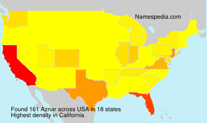 Surname Aznar in USA Surname Aznar in USA