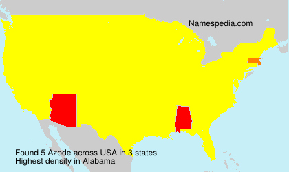 Surname Azode in USA Surname Azode in USA