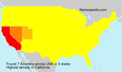 Surname Azumbra in USA Surname Azumbra in USA