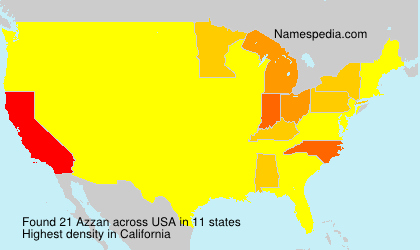 Surname Azzan in USA Surname Azzan in USA