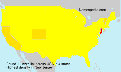 Surname Azzellini in USA Surname Azzellini in USA