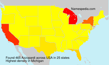 Surname Azzopardi in USA Surname Azzopardi in USA