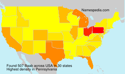 Surname Baab in USA Surname Baab in USA