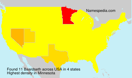 Surname Baardseth in USA Surname Baardseth in USA