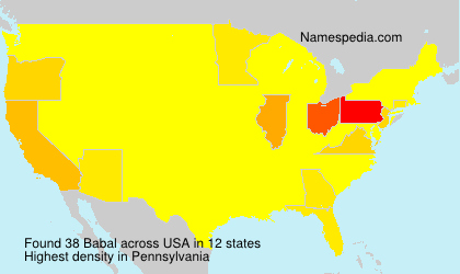 Surname Babal in USA Surname Babal in USA
