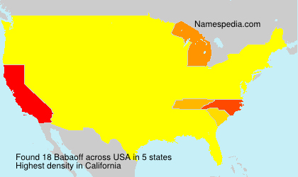Surname Babaoff in USA Surname Babaoff in USA