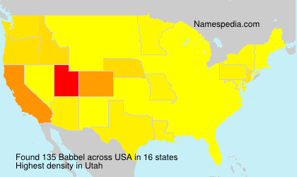 Surname Babbel in USA Surname Babbel in USA
