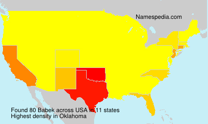 Surname Babek in USA Surname Babek in USA