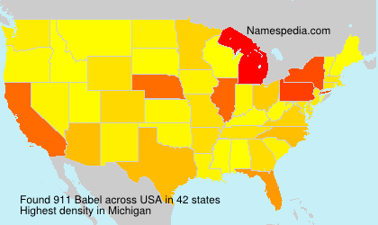 Surname Babel in USA Surname Babel in USA