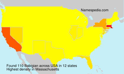 Surname Babigian in USA Surname Babigian in USA