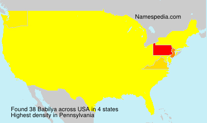 Surname Babilya in USA Surname Babilya in USA