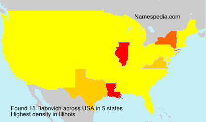 Surname Babovich in USA