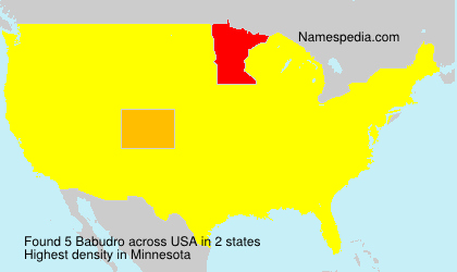 Surname Babudro in USA Surname Babudro in USA