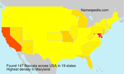 Surname Baccala in USA Surname Baccala in USA