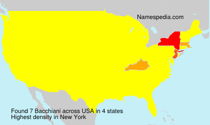 Surname Bacchiani in USA Surname Bacchiani in USA