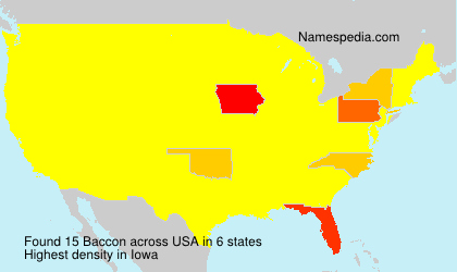Familiennamen Baccon - USA