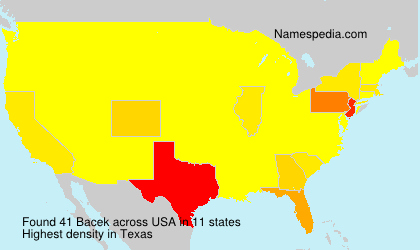 Surname Bacek in USA Surname Bacek in USA