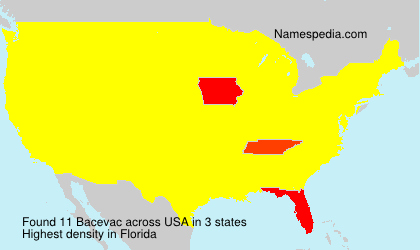 Surname Bacevac in USA Surname Bacevac in USA